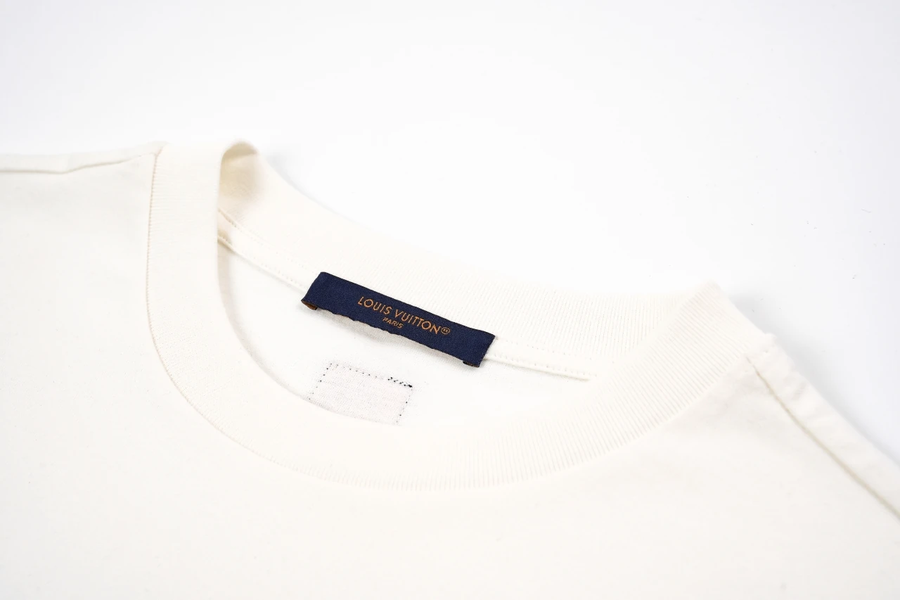 Louis Vuitton White Flocked Monogram T-Shirt product photo from LabelPicks