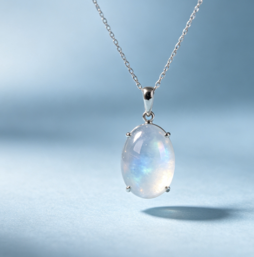Solvellae Minimalist Moonstone Drop Necklace