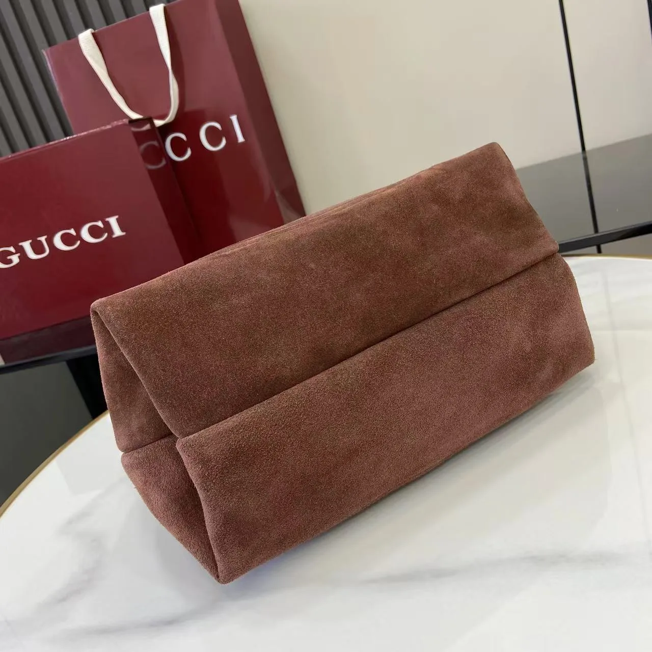 Gucci Suede Leather Shoulder Bag product photo from LabelPicks
