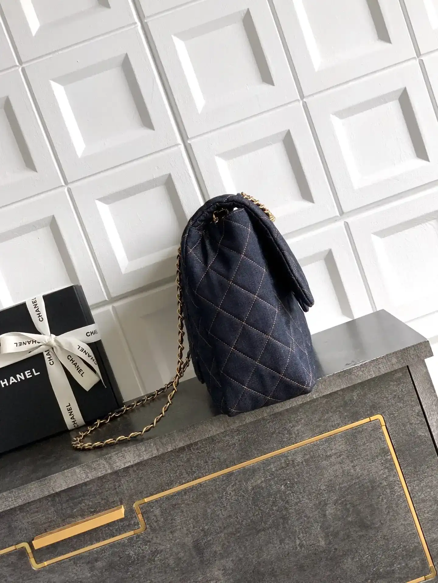 Chanel Classic Flap Navy Quilted Leather Shoulder Bag product photo from LabelPicks