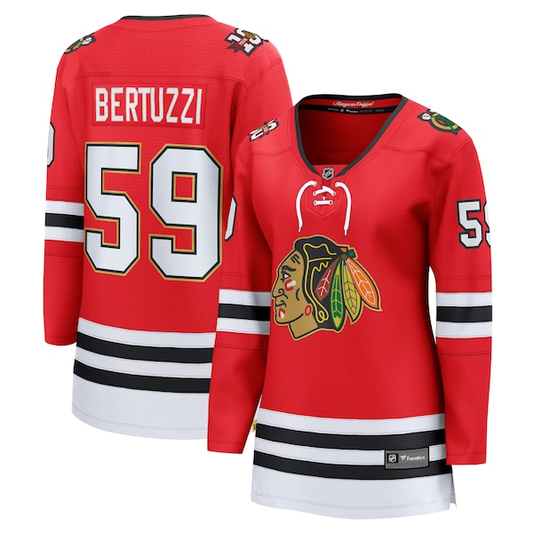 Tyler Bertuzzi Chicago Blackhawks  Women's Centennial Breakaway Player Jersey - Red