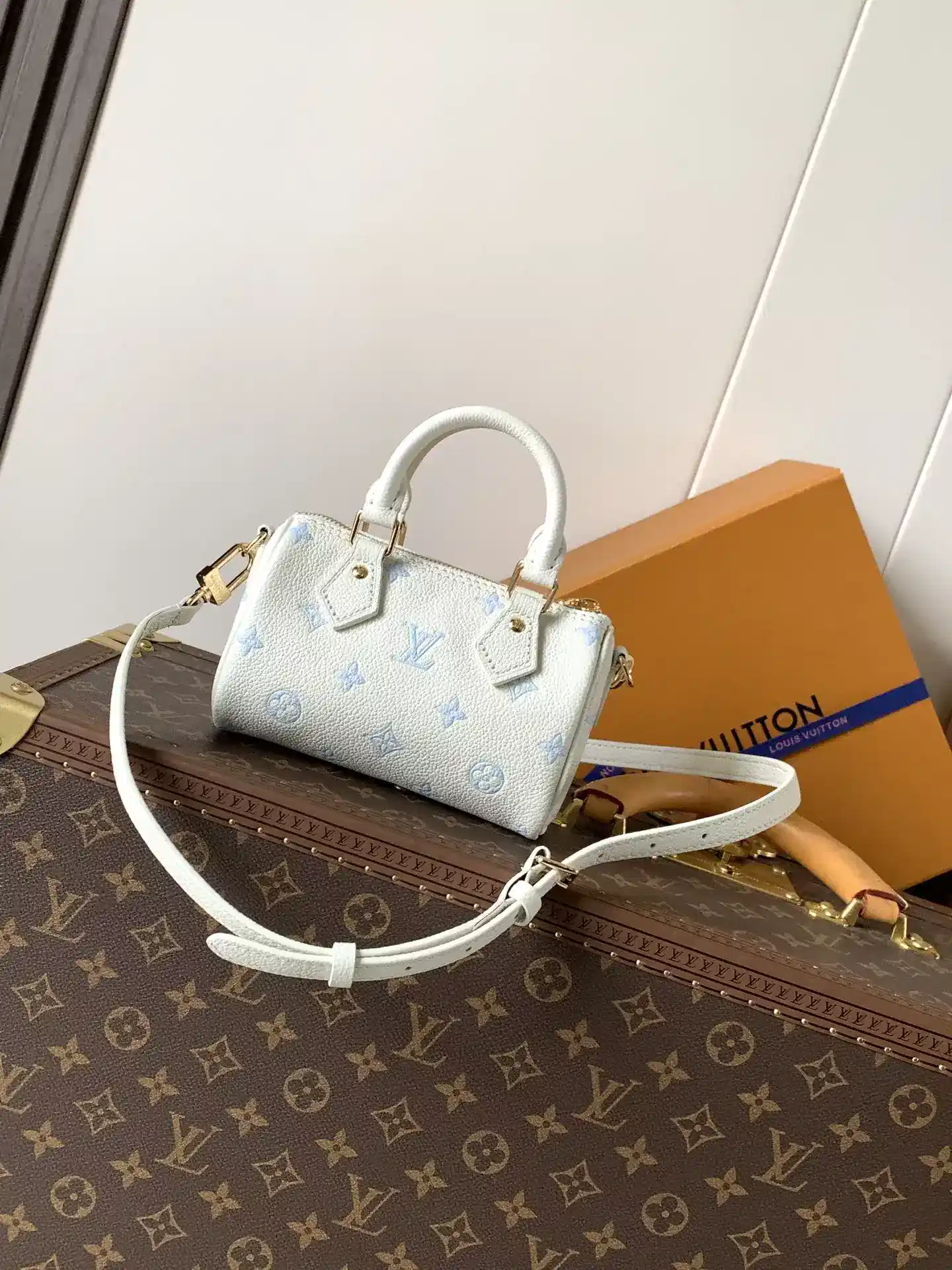 Louis Vuitton Speedy Pink Grained Leather Top Handle Bag product photo from LabelPicks