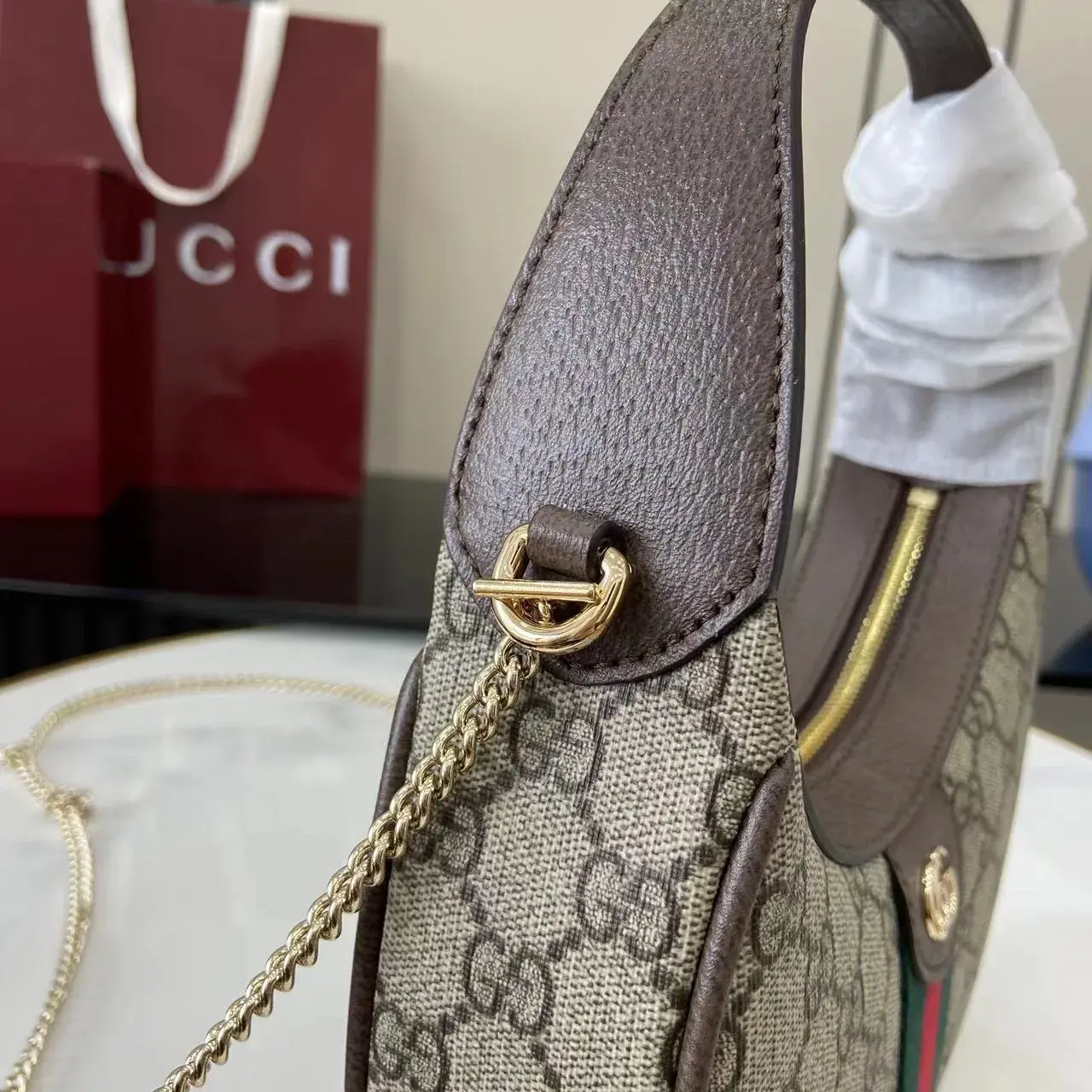 Gucci Brown Ophidia GG Supreme Canvas Shoulder Bag product photo from LabelPicks