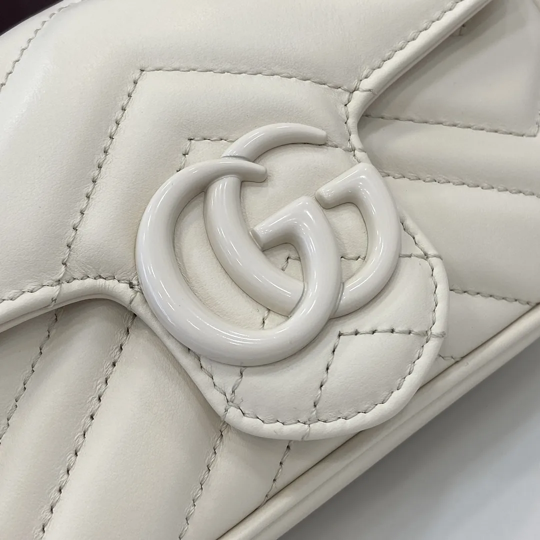 Gucci Marmont White Quilted Leather Shoulder Bag product photo from LabelPicks