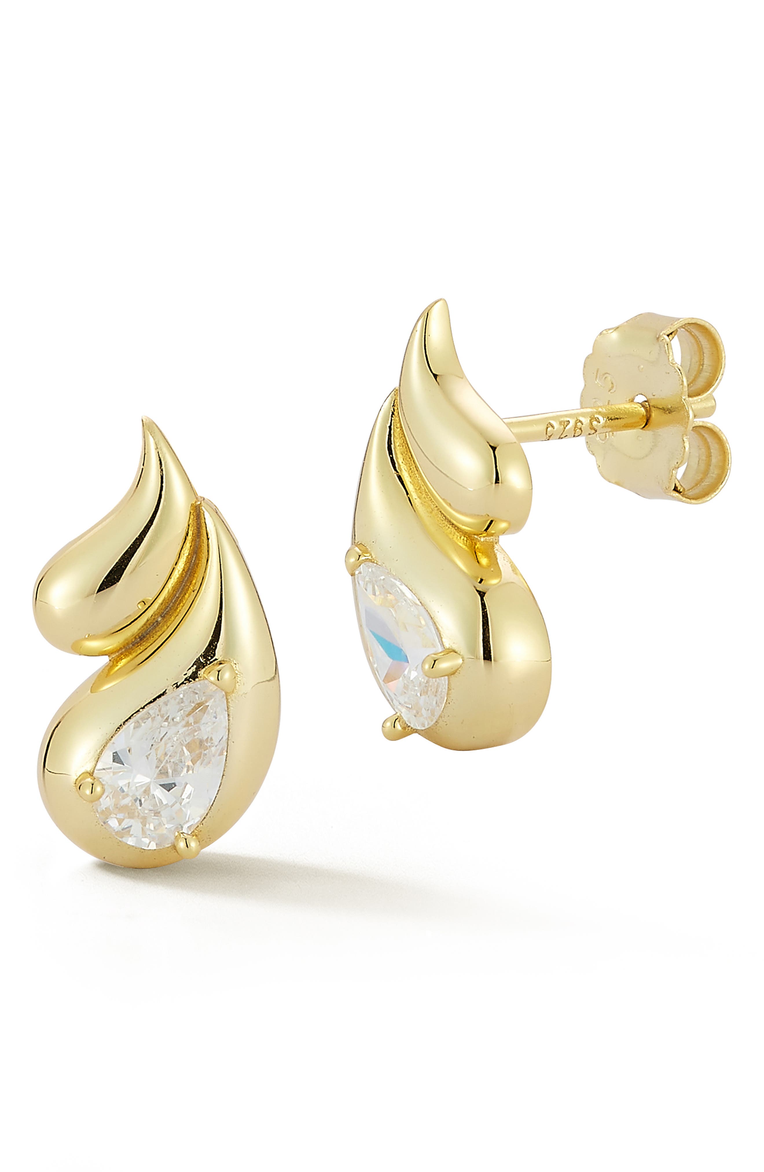 GLAZE JEWELRY Cubic Zirconia Teardrop Stud Earrings