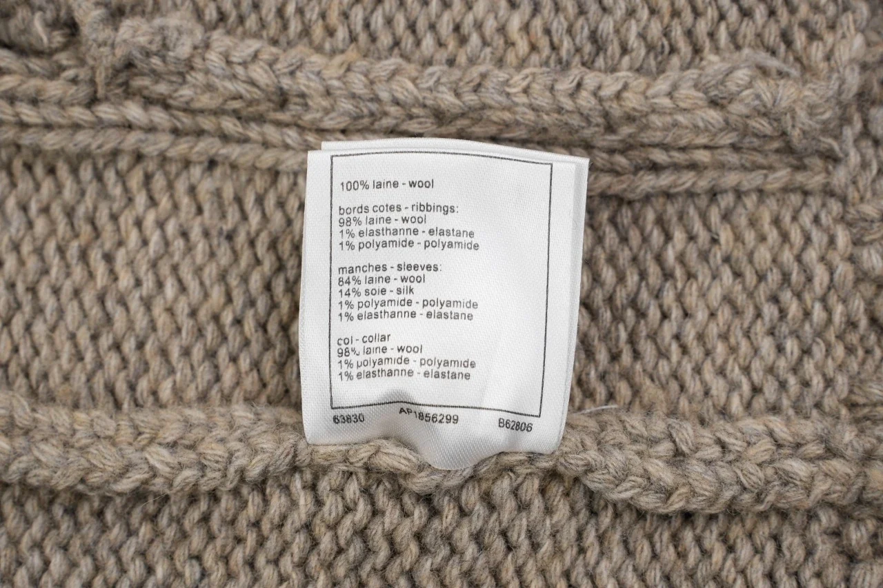 CHANEL Taupe Grey Cable-Knit Zip Jacket product photo from LabelPicks