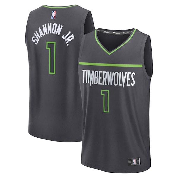Terrence Shannon Jr. Minnesota Timberwolves  Fast Break Replica Jersey - Statement Edition - Anthracite