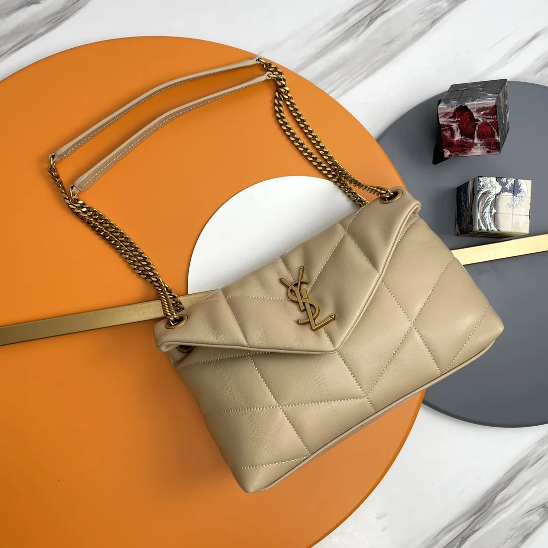 Saint Laurent Loulou Beige Quilted Leather Shoulder Bag product photo from LabelPicks