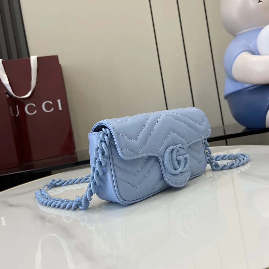 Gucci Blue Marmont Quilted Leather Shoulder Bag product photo from LabelPicks