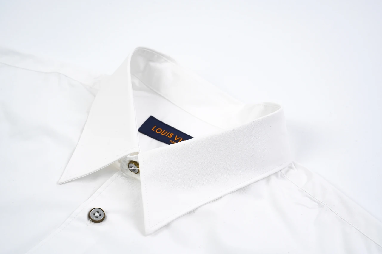 Louis Vuitton White 1854 Satin Embroidered Long Sleeve Shirt product photo from LabelPicks