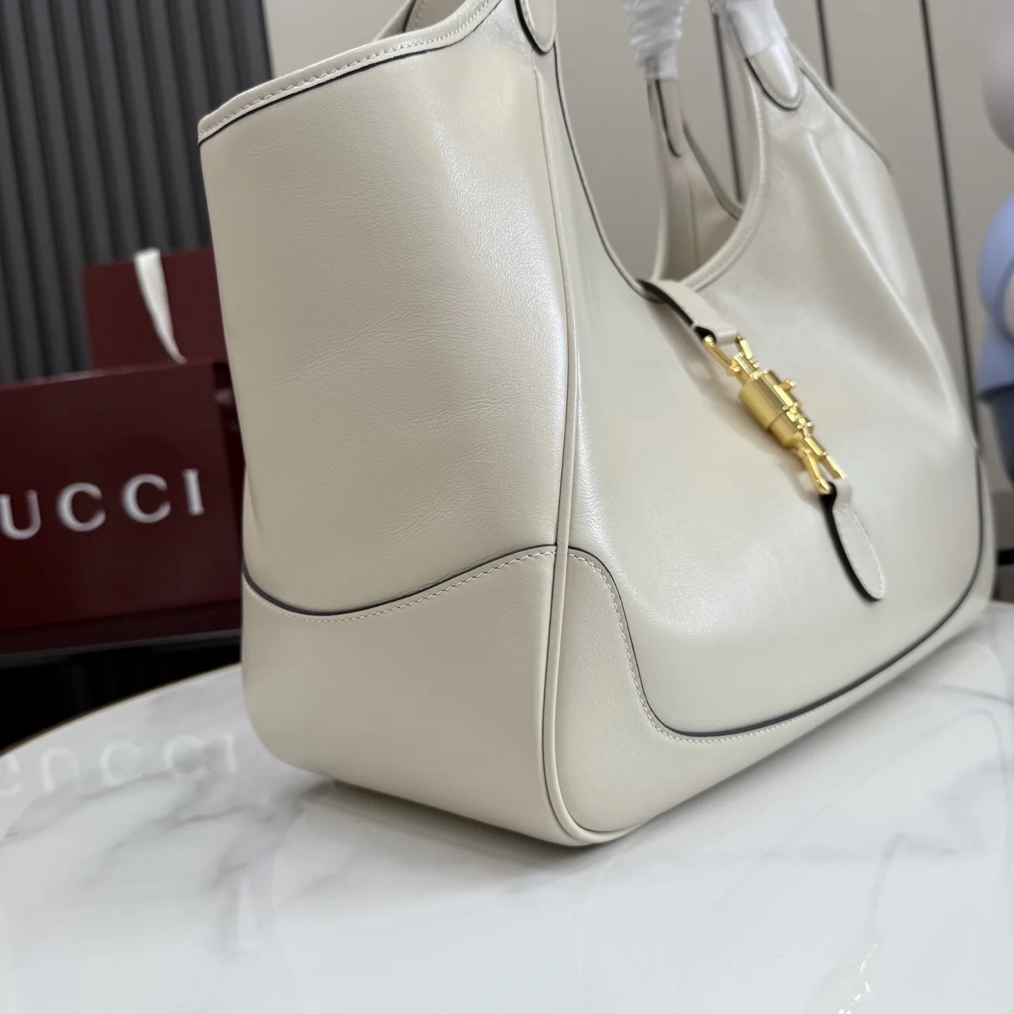 Gucci White Quilted Leather Tote Bag product photo from LabelPicks