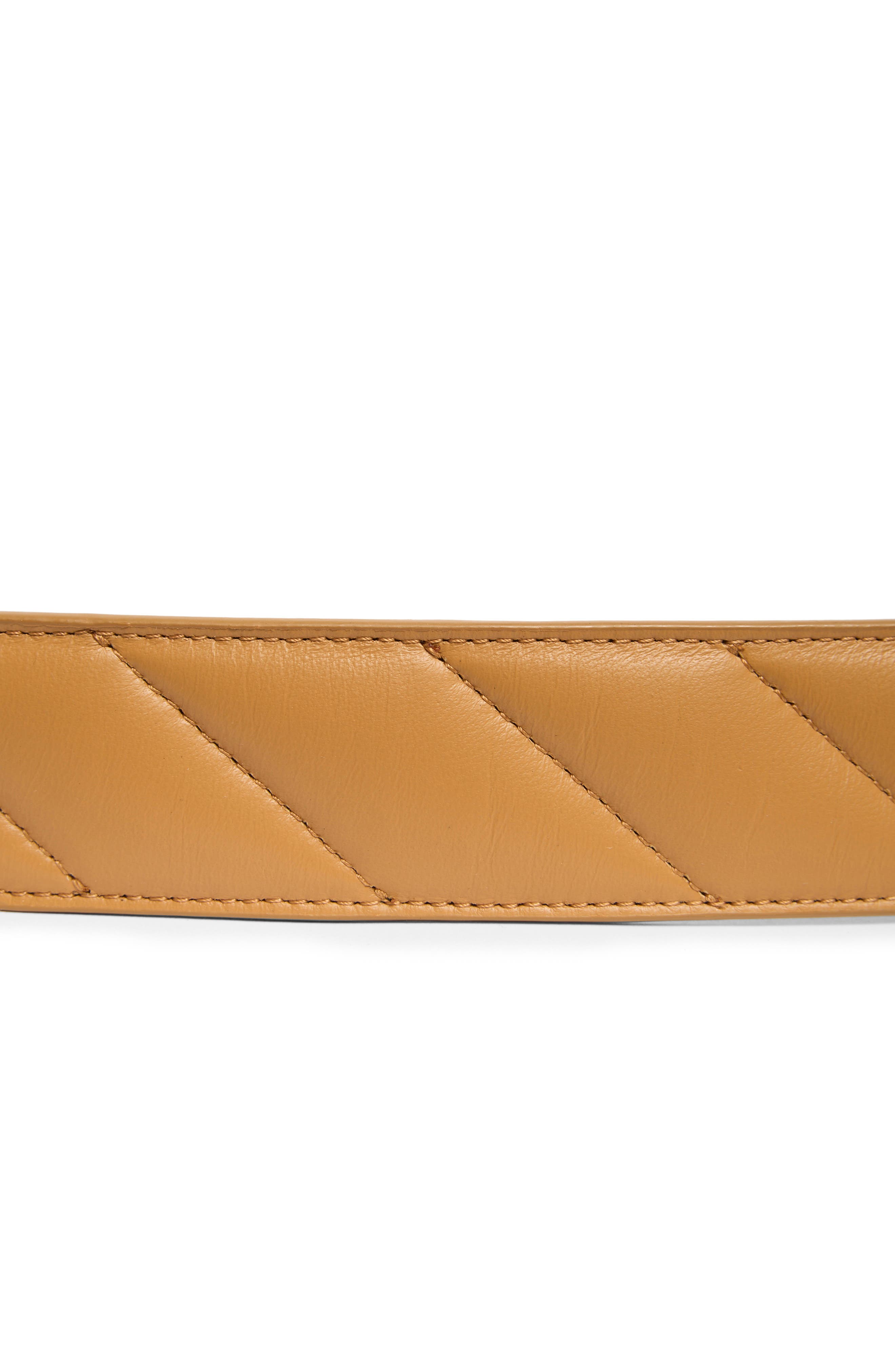 Kurt Geiger London Eagle Buckle Quilted Leather Belt