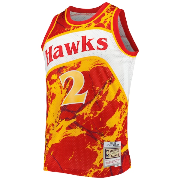 Stacey Augmon Atlanta Hawks 1991/92 Hardwood Classics Marble Swingman Jersey - Red