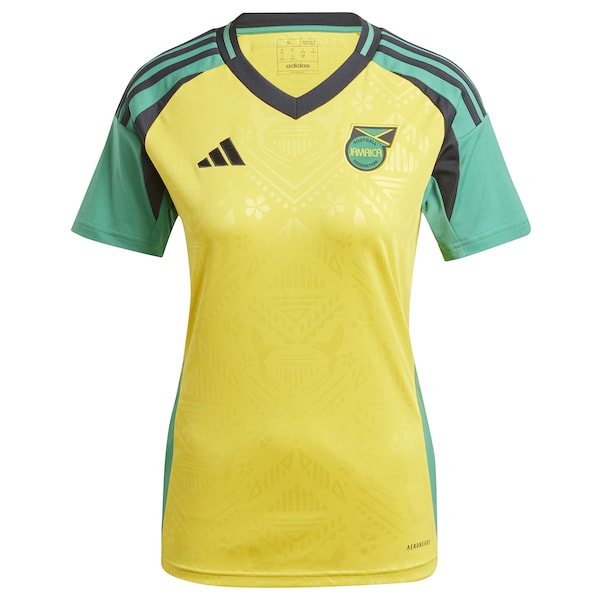 Jamaica National Team adidas Women's 2024 Home Replica Jersey - Yellow