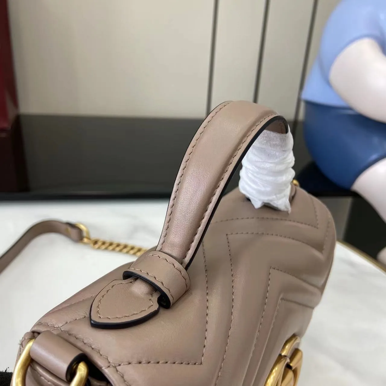 Gucci GG Supreme Canvas Marmont Top Handle Bag product photo from LabelPicks