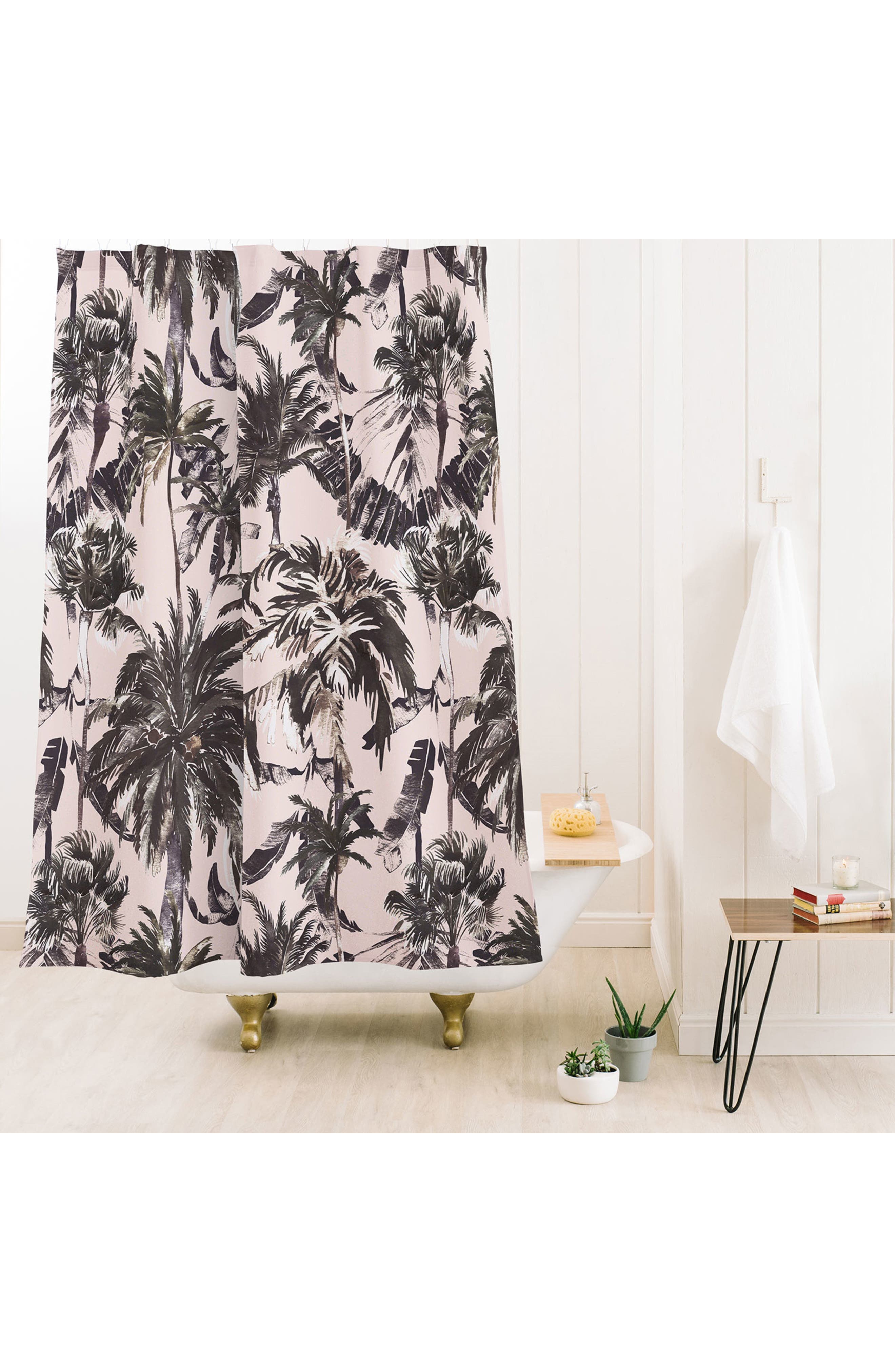 Deny Designs Tropical Palm Tree Print Shower Curtain