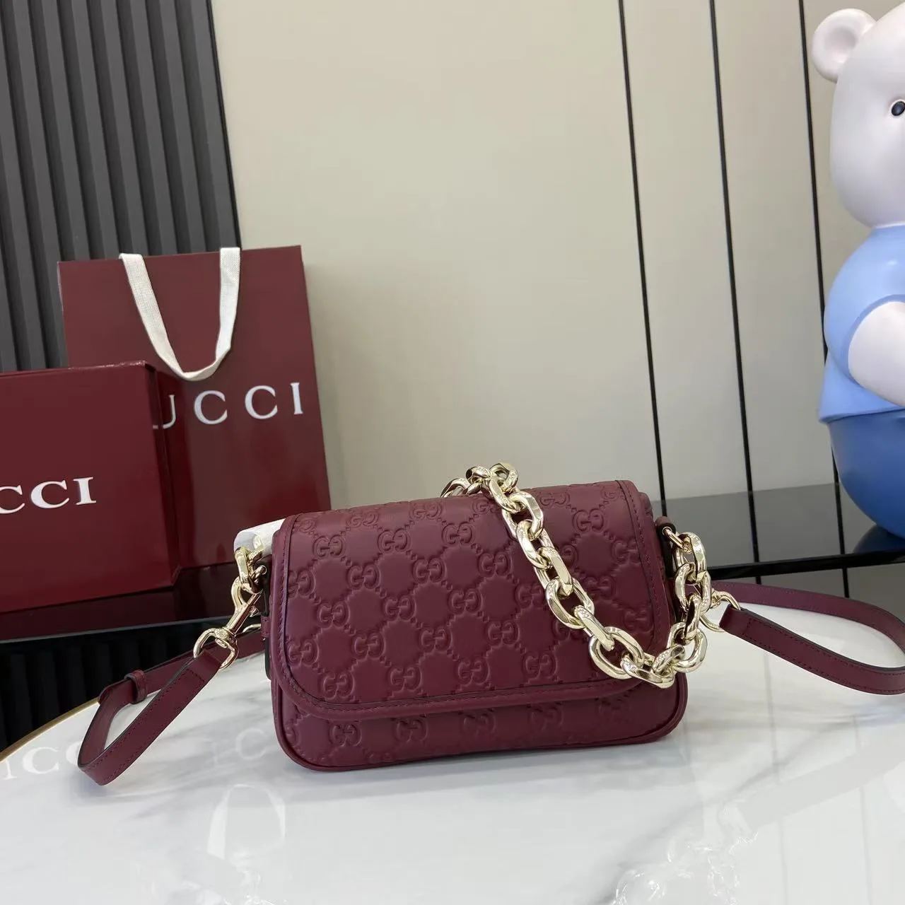 Gucci Red Calfskin Crossbody Bag product photo from LabelPicks