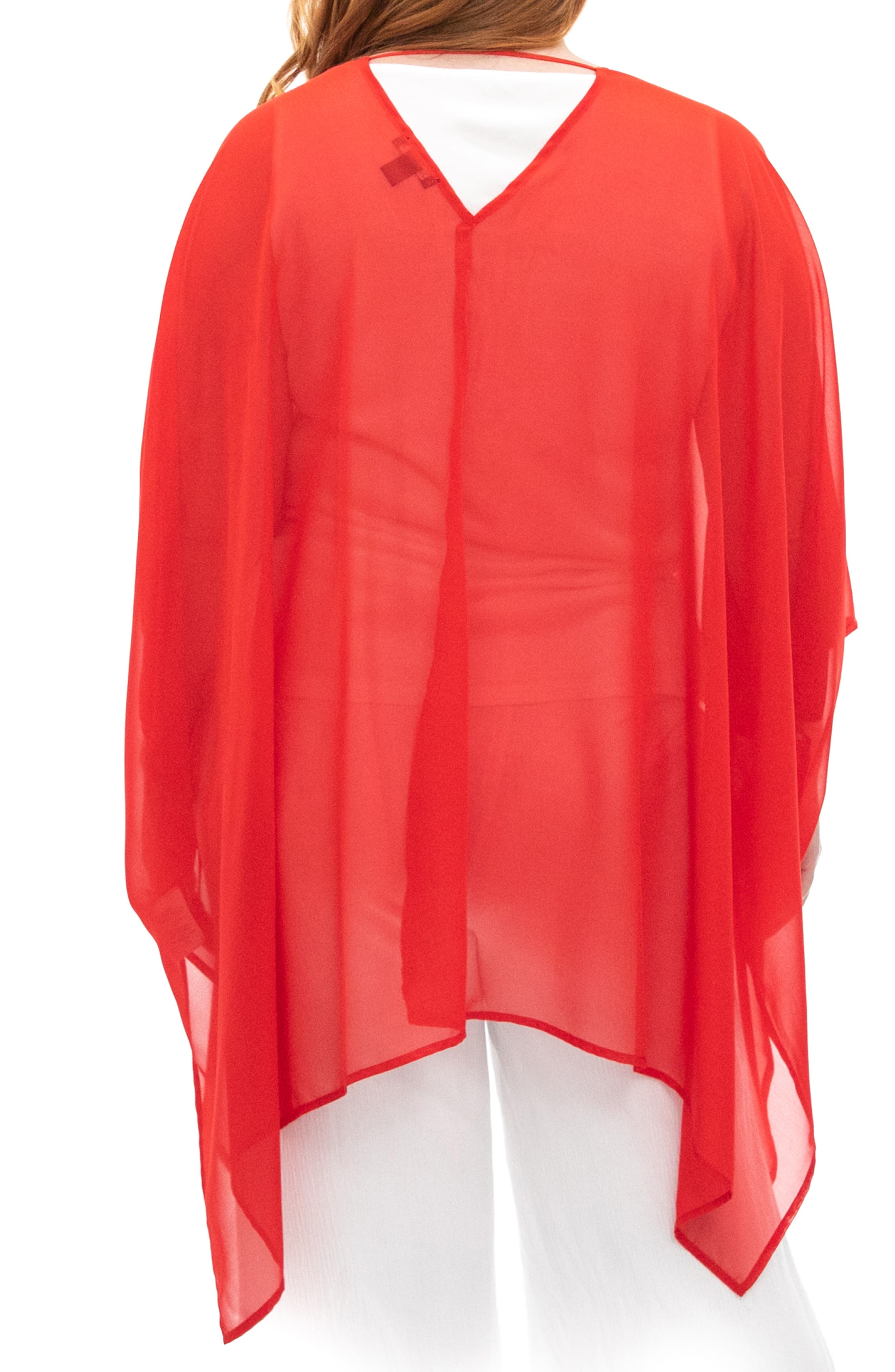Nina Leonard Semi Sheer Open Front Topper