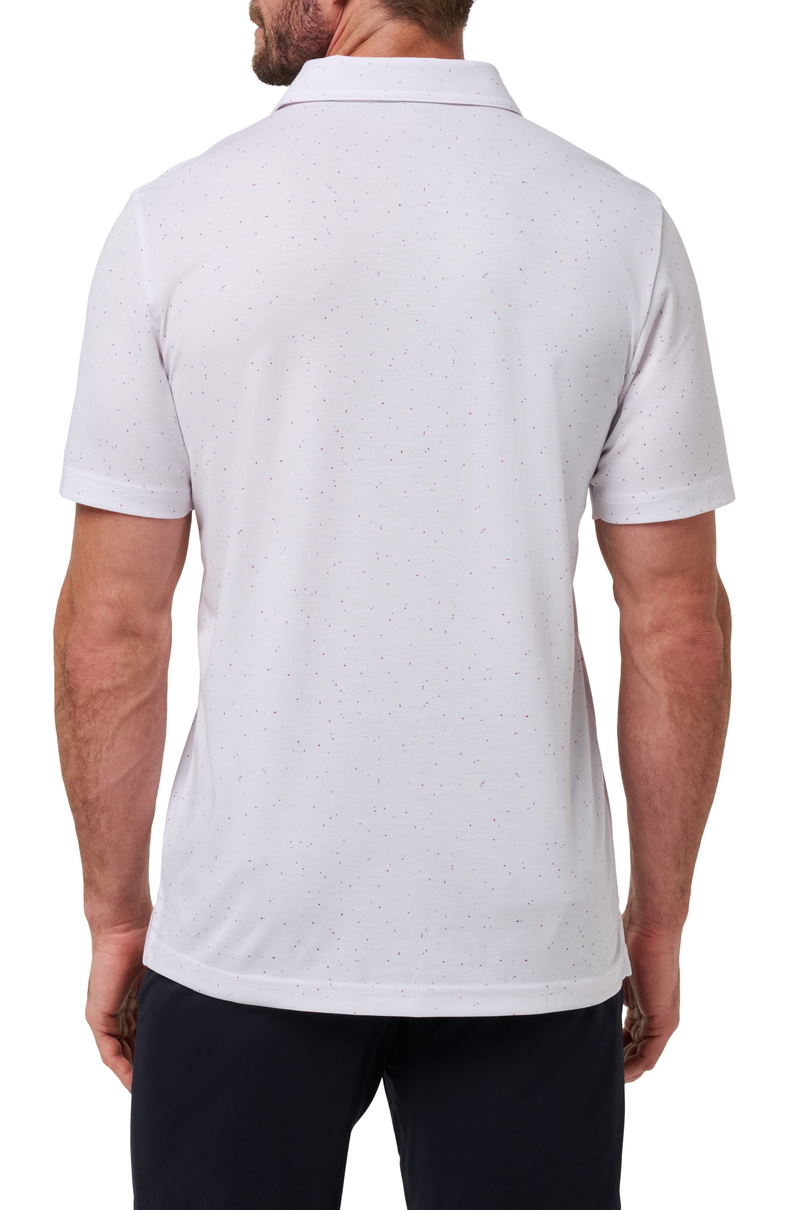 TravisMathew Special Trip Ditsy Cotton Blend Polo