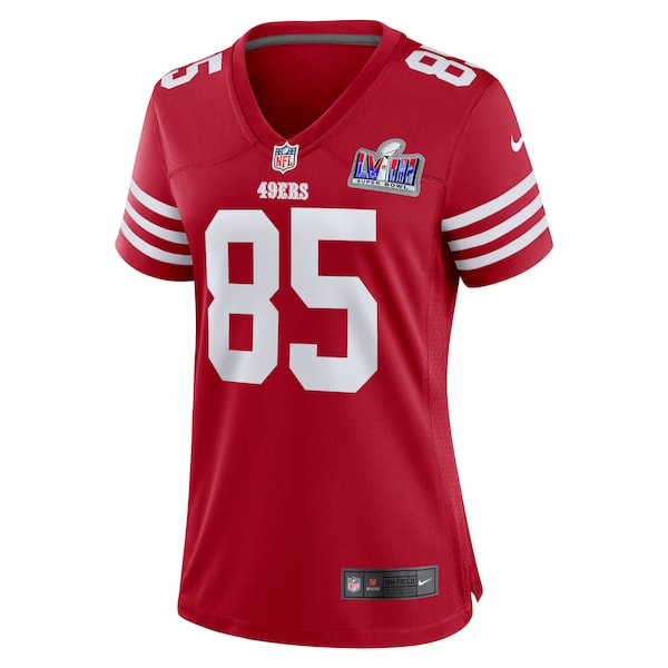 George Kittle San Francisco 49ers Nike Women's Super Bowl LVIII Game Jersey - Scarlet