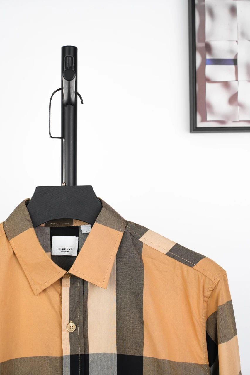 Burberry Beige Large Check Long Sleeve Shirt product photo from LabelPicks
