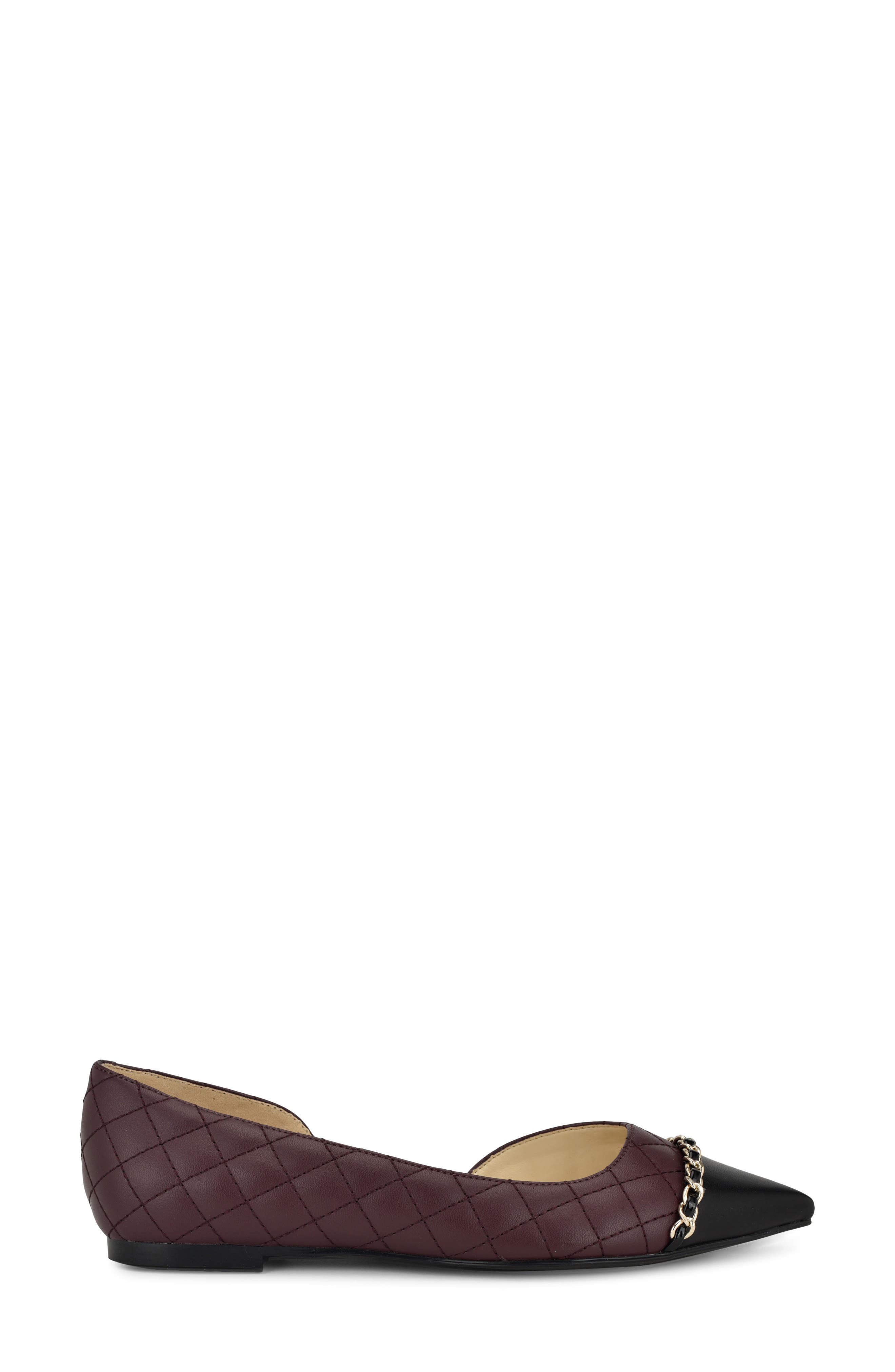 Nine West Breza Half d'Orsay Pointed Cap Toe Flat