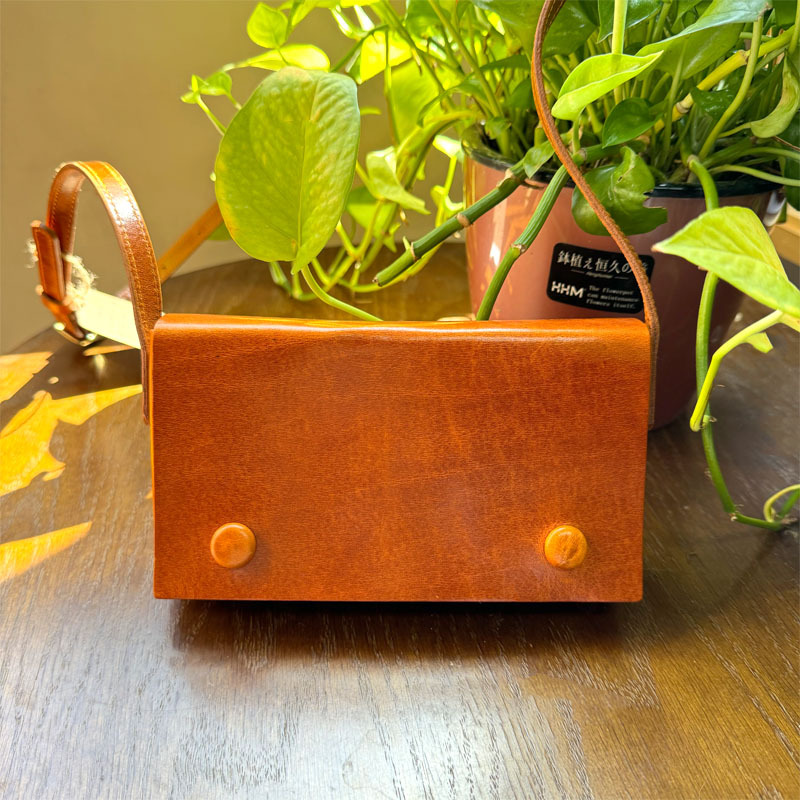 Tan Mini Doctor Flap Purse