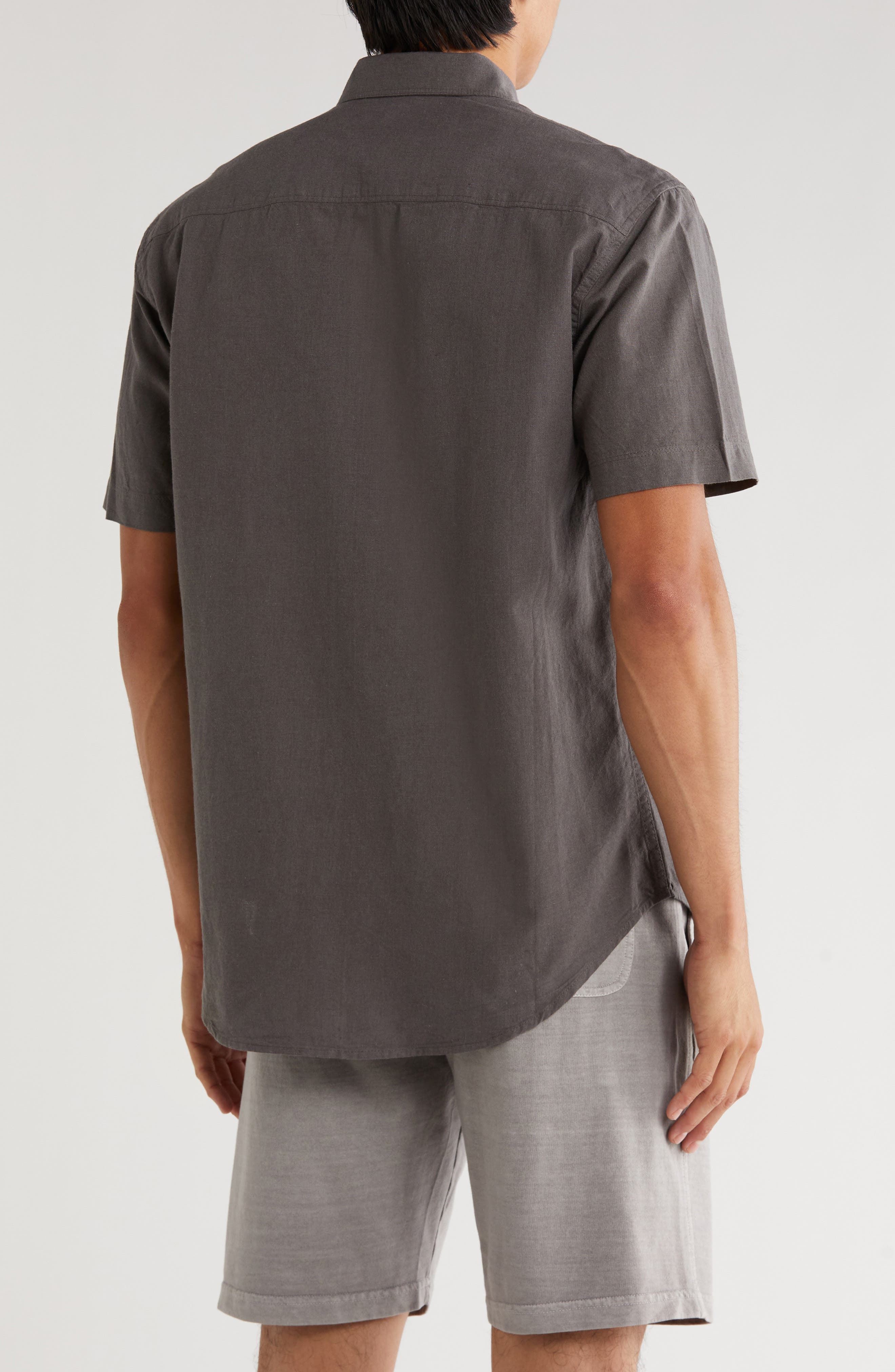 Coastaoro Aarav Short Sleeve Linen Blend Button-Up Shirt