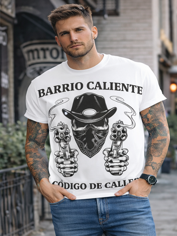 Remera “Bala y Barrio” – Calle y Calavera
