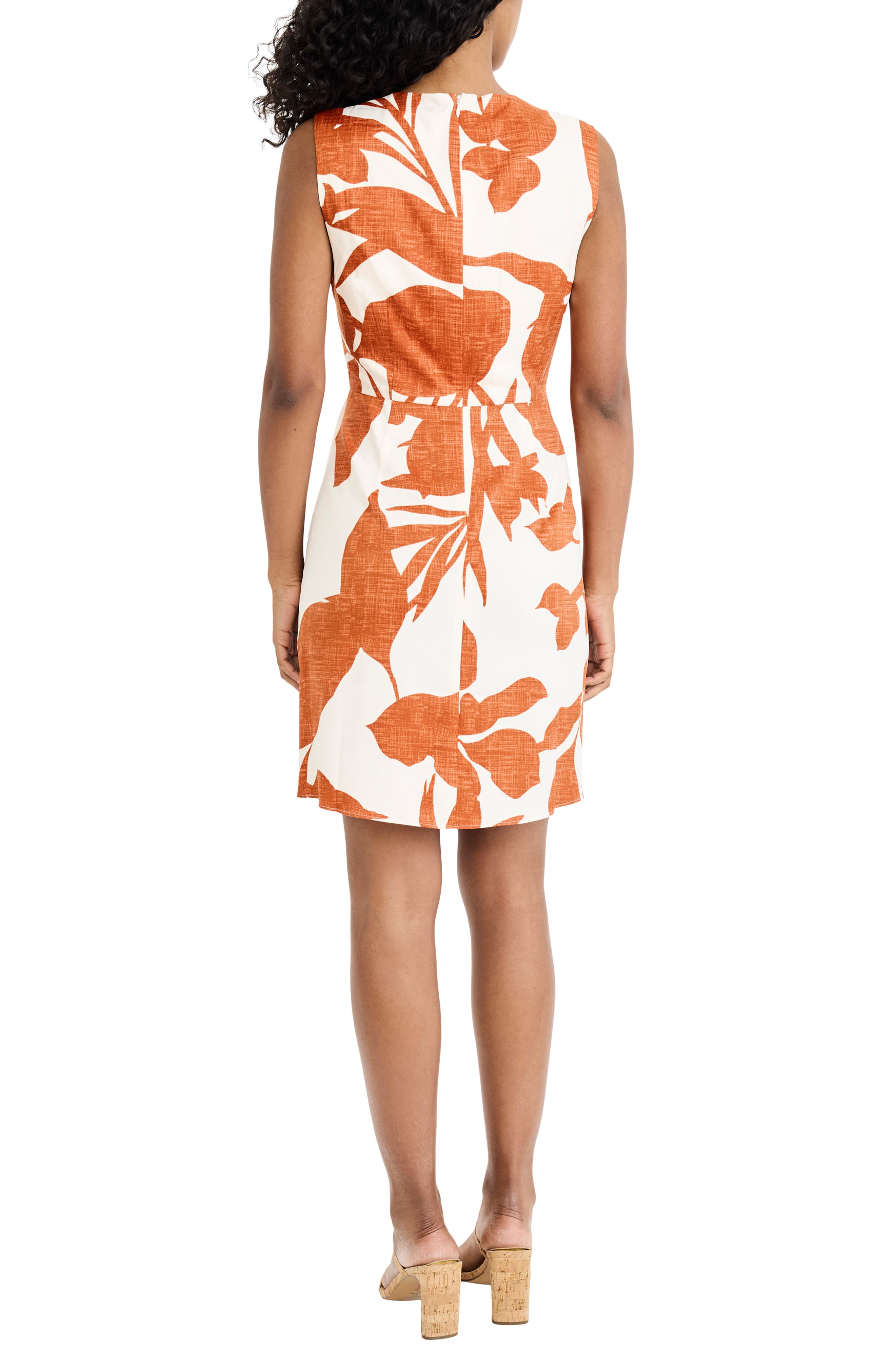 DONNA MORGAN FOR MAGGY Sleeveless Draped Front Asymmetric Hem Dress