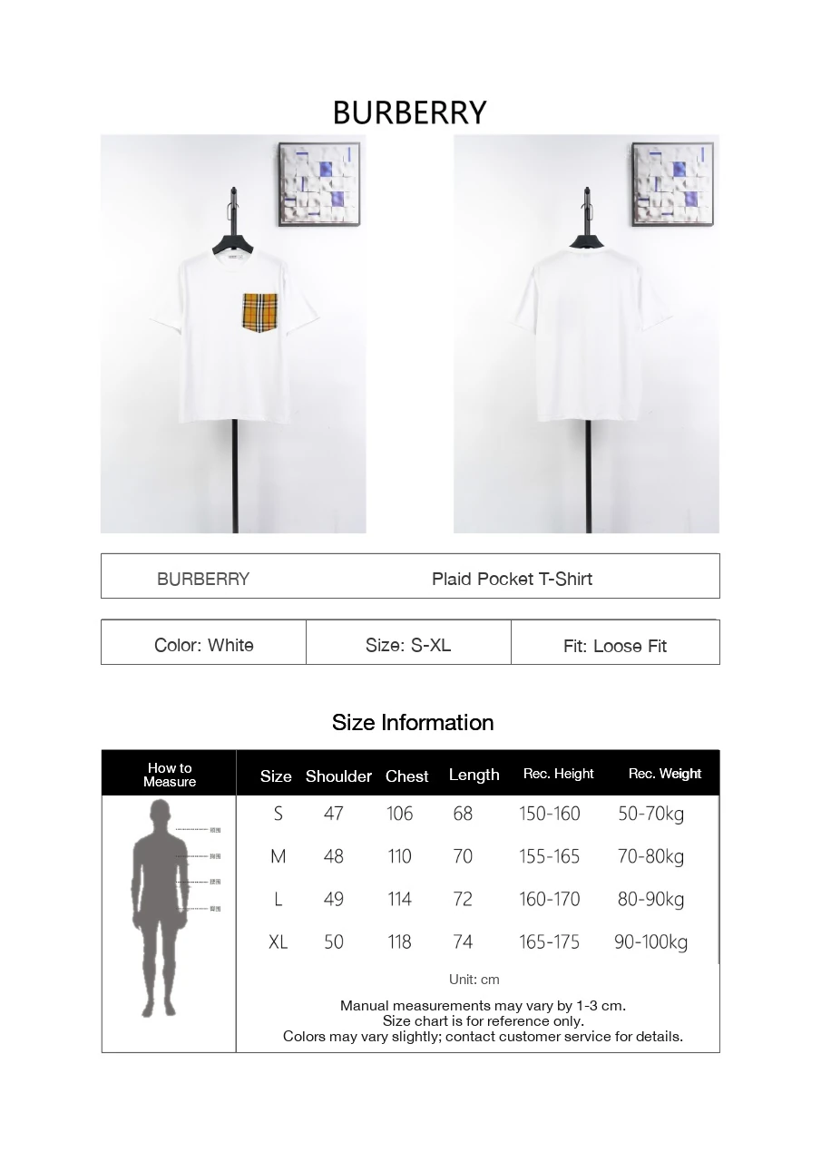 Burberry White Check Pocket Crewneck T-Shirt product photo from LabelPicks