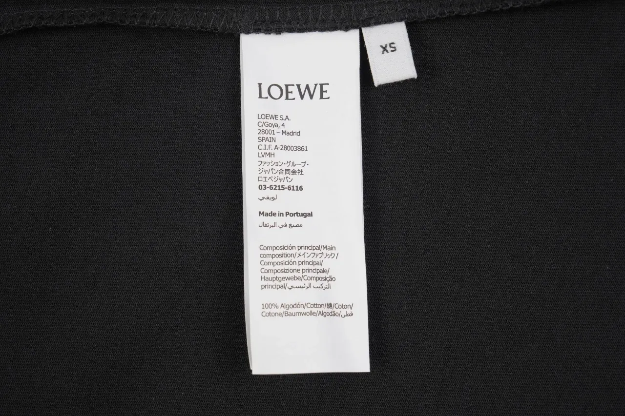 LOEWE Black Matte Anagram Embroidered T-Shirt product photo from LabelPicks