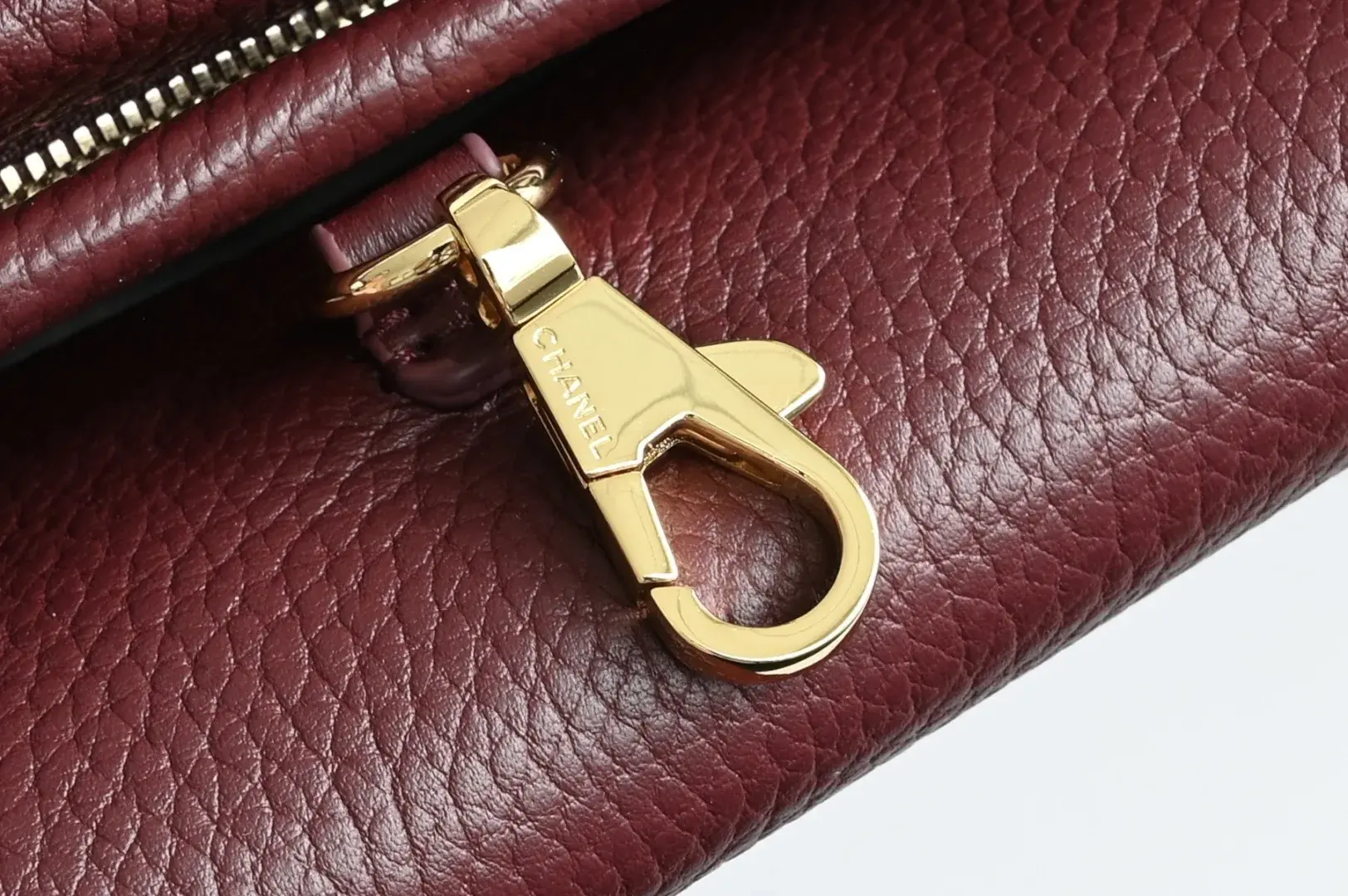 Chanel Burgundy Calfskin Top Handle Bag product photo from LabelPicks