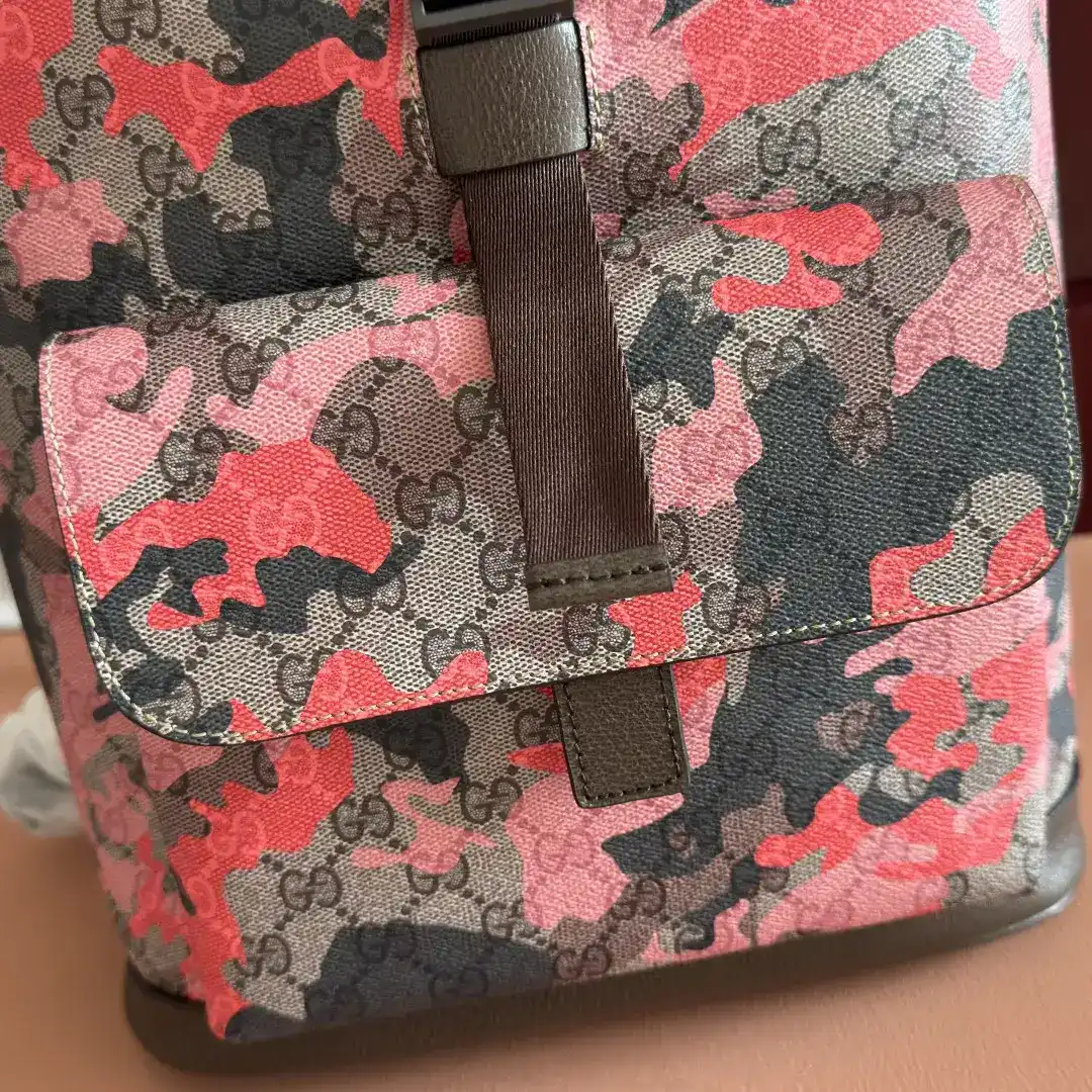 Gucci Pink GG Supreme Canvas Backpack product photo from LabelPicks