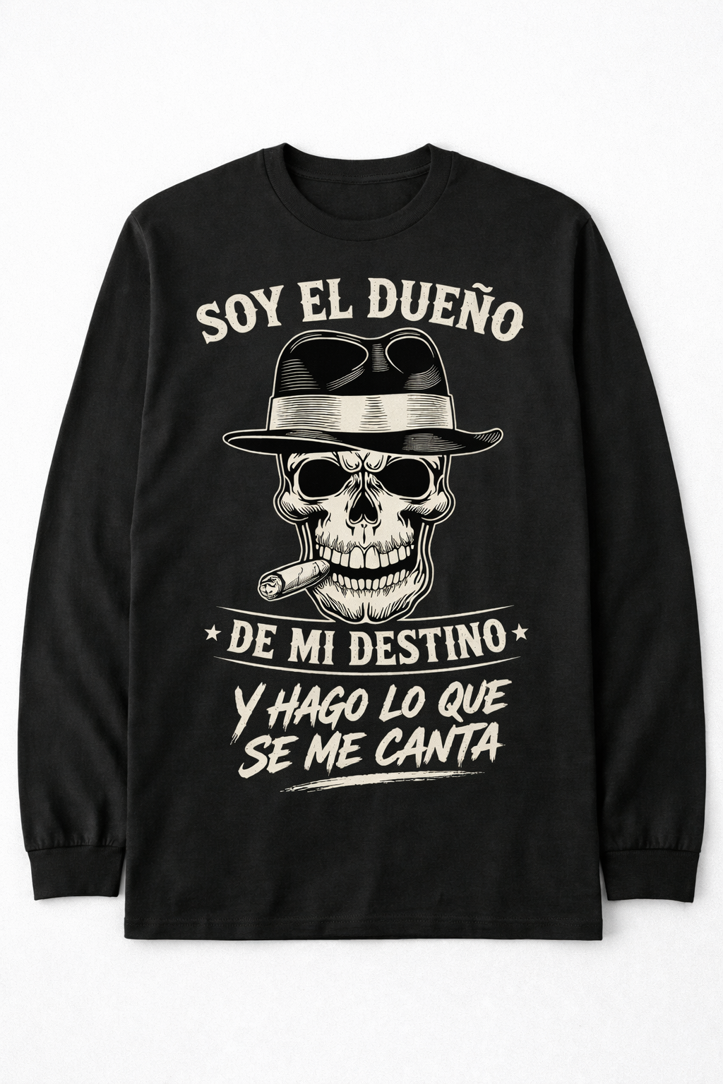 Remera Calavera con Sombrero y Cigarro | Estilo Urbano Dark Unisex