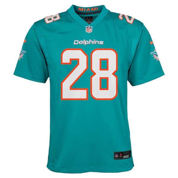 De’Von Achane Miami Dolphins Nike Youth Team Player Game Jersey - Aqua