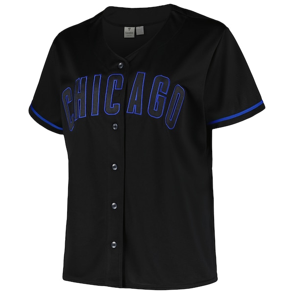 Chicago Cubs Profile Women's Plus Size Pop Fashion Jersey - Black