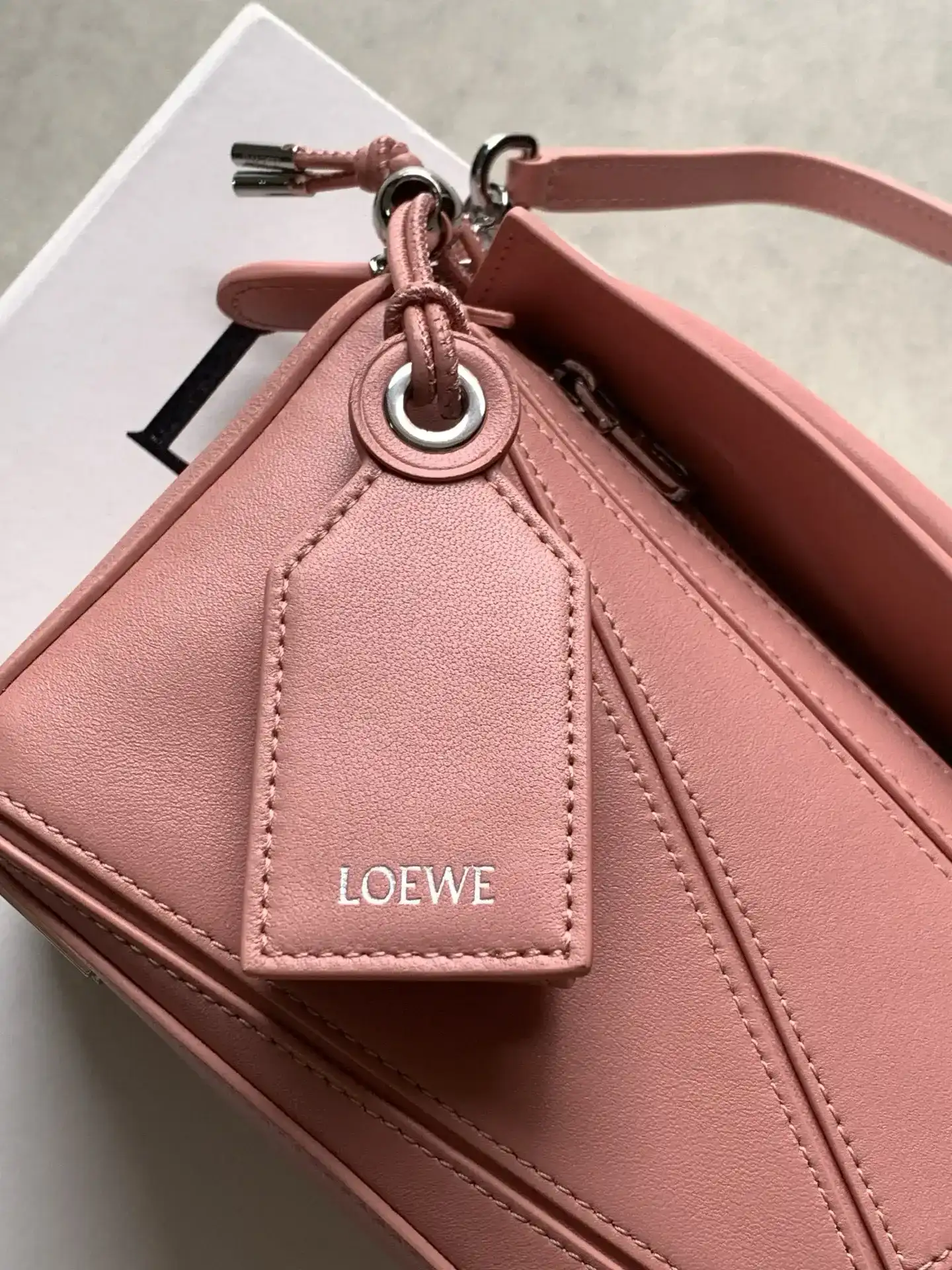 Loewe Pink Puzzle Lambskin Top Handle Bag product photo from LabelPicks