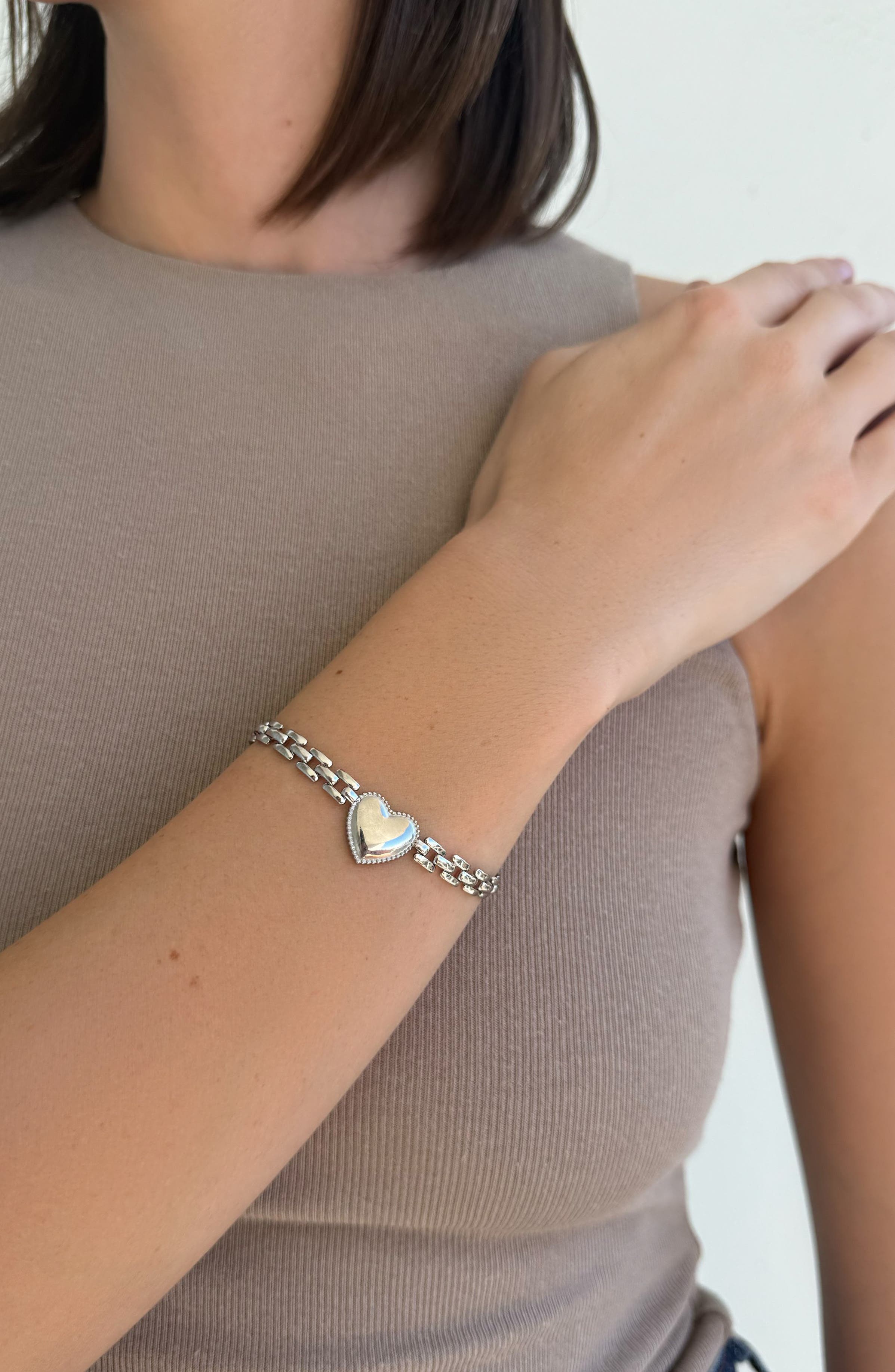 Adornia Heart Pendant Bracelet