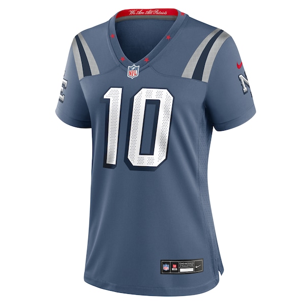 Drake Maye New England Patriots Nike Women's 2025 Rivalries Collection Game Jersey - Storm Blue