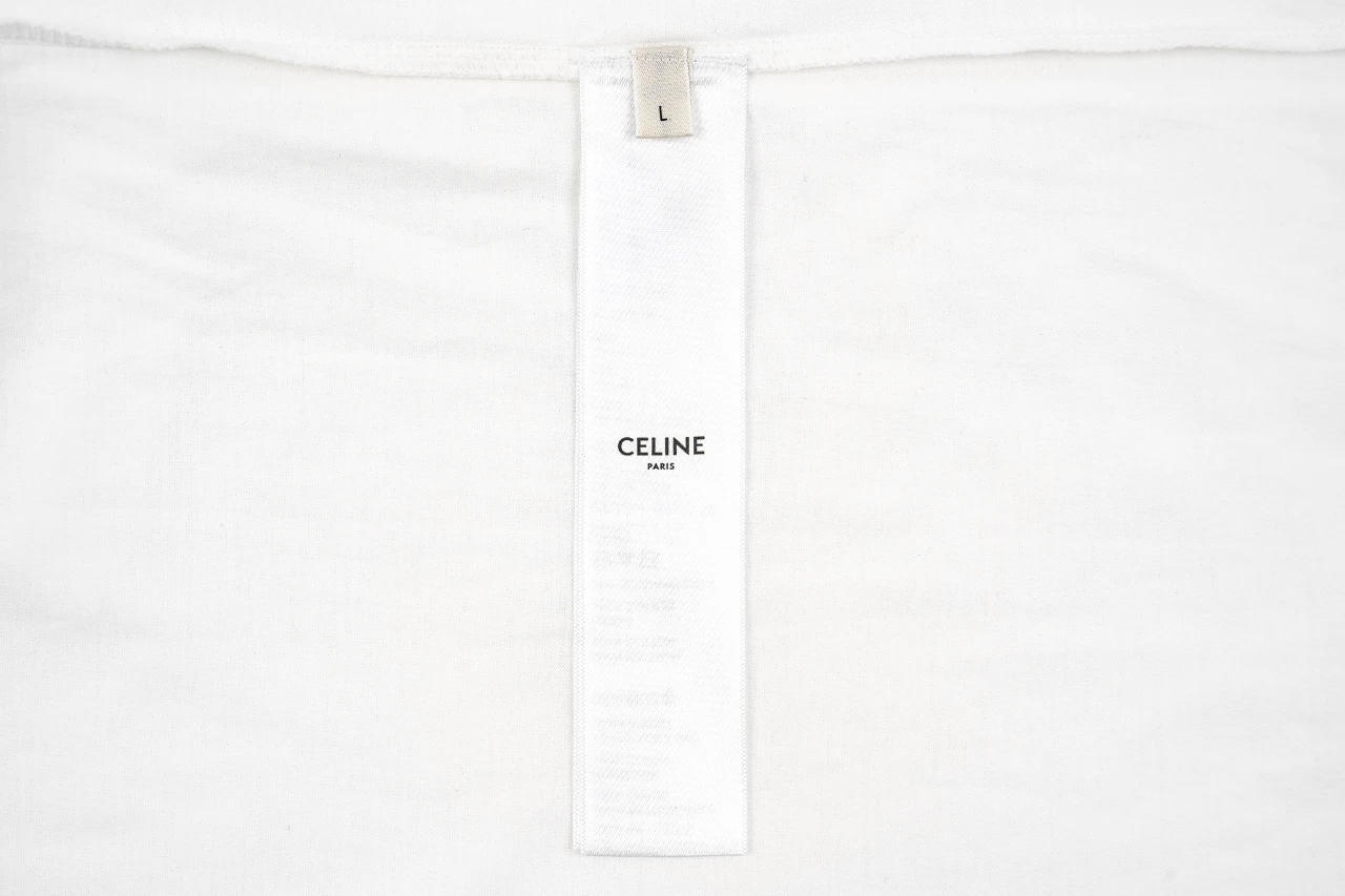CELINE White Double-Layer Mesh Logo T-Shirt product photo from LabelPicks