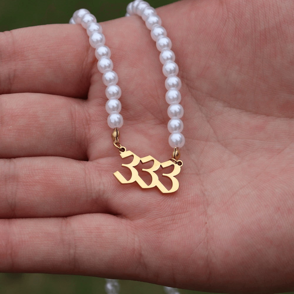 Angel Pearl Number Necklaces 111-999
