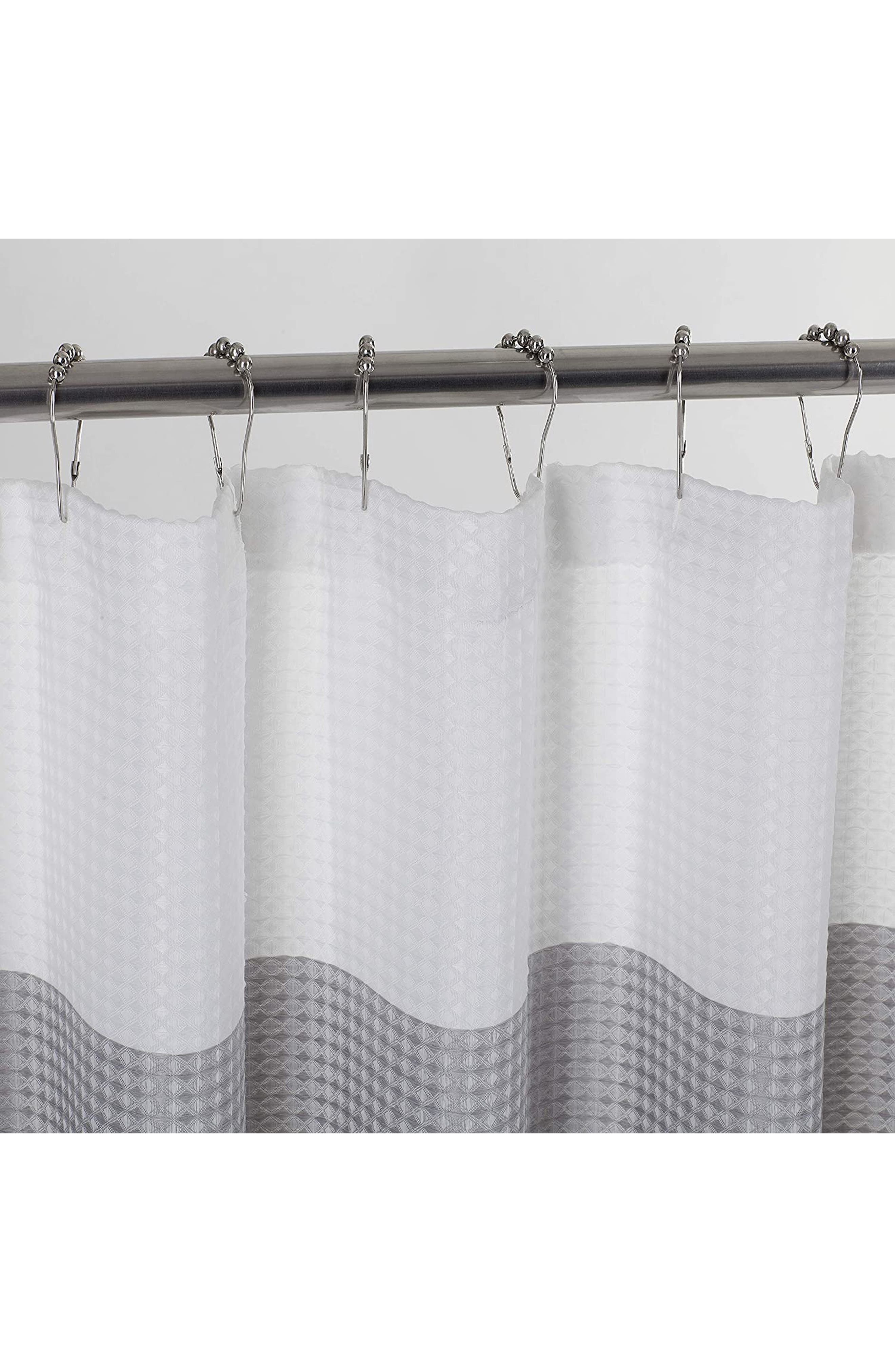 DAINTY HOME Shades Ombré Waffle Texture Shower Curtain