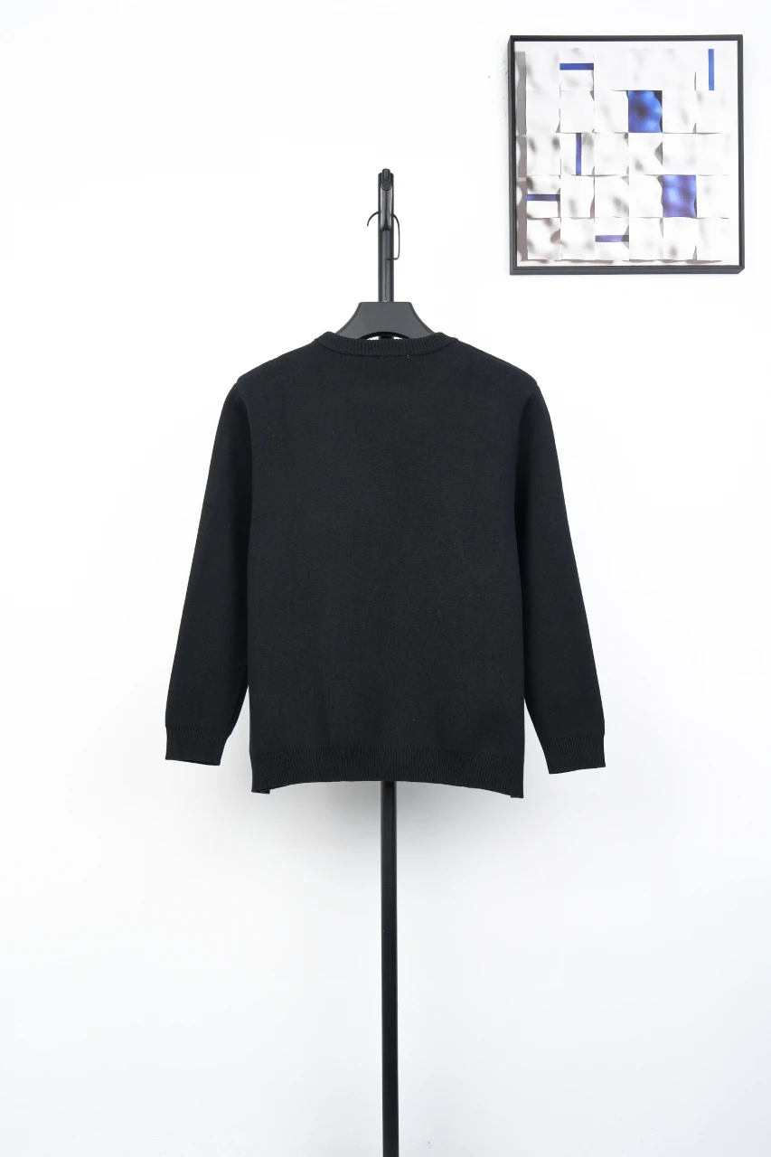 CELINE Black Triomphe Jacquard Cotton Crewneck Sweater product photo from LabelPicks