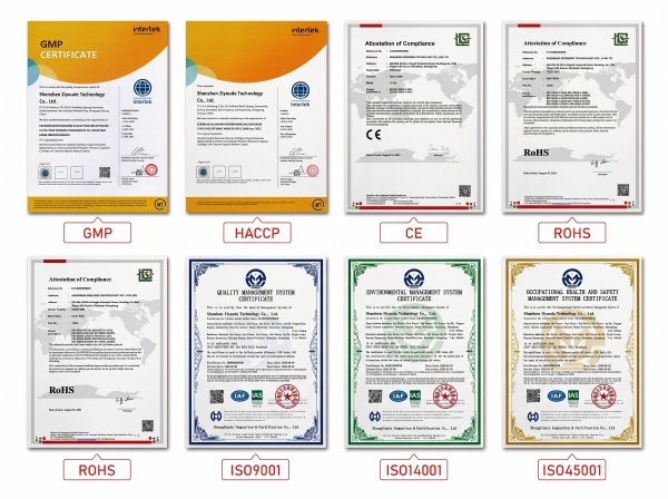 Freeton Vapes quality and certification display