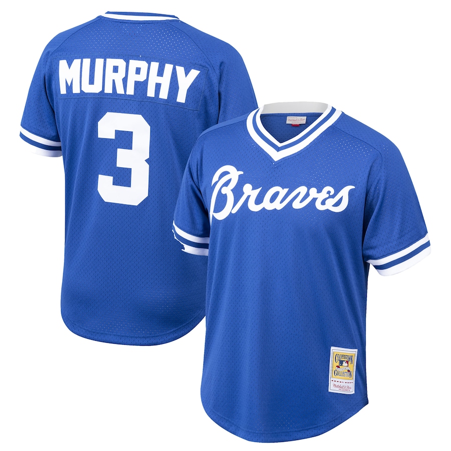 Dale Murphy Atlanta Braves Youth Cooperstown Collection Mesh Batting Practice Jersey - Royal