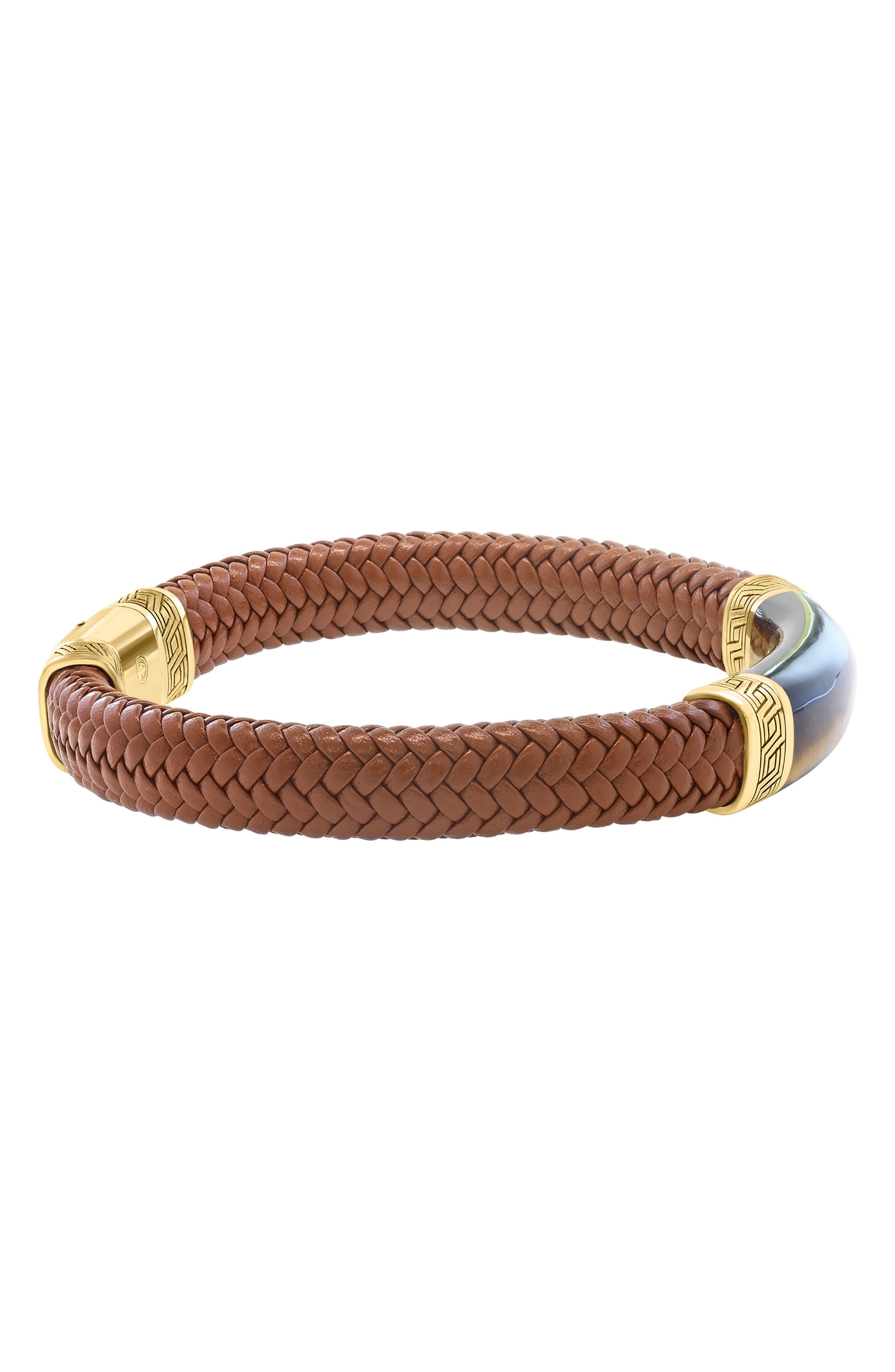EFFY Leather & Tiger Eye Bracelet