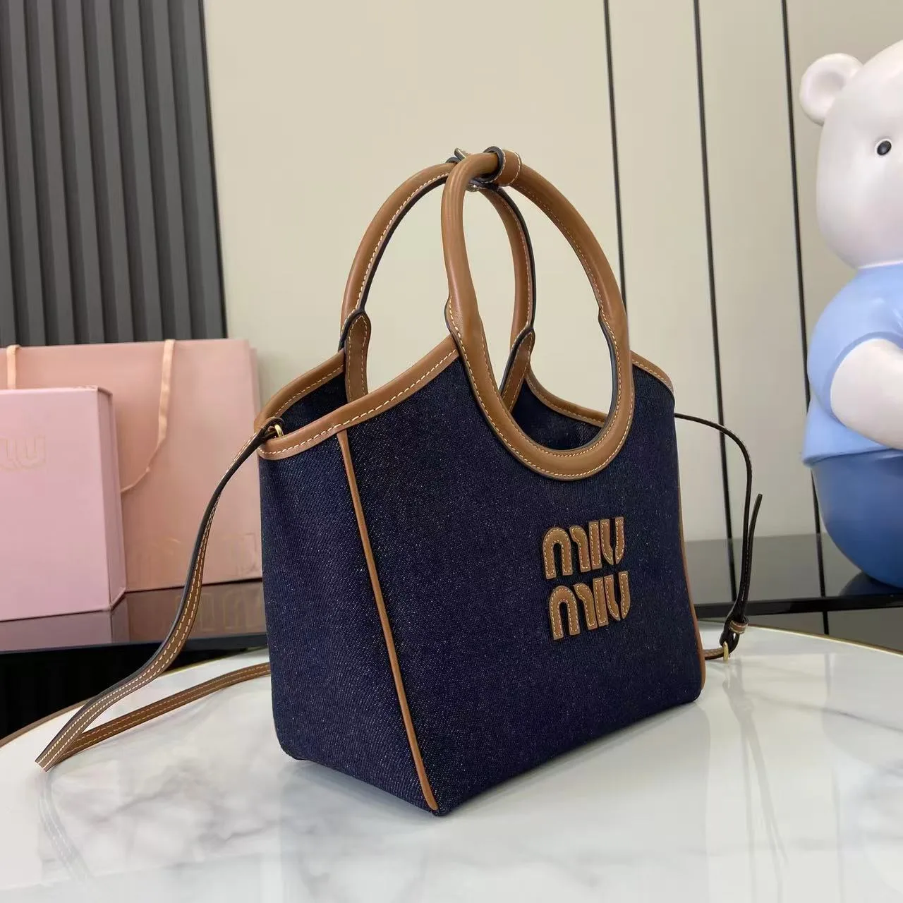 Miu Miu Brown Calfskin Tote Bag product photo from LabelPicks
