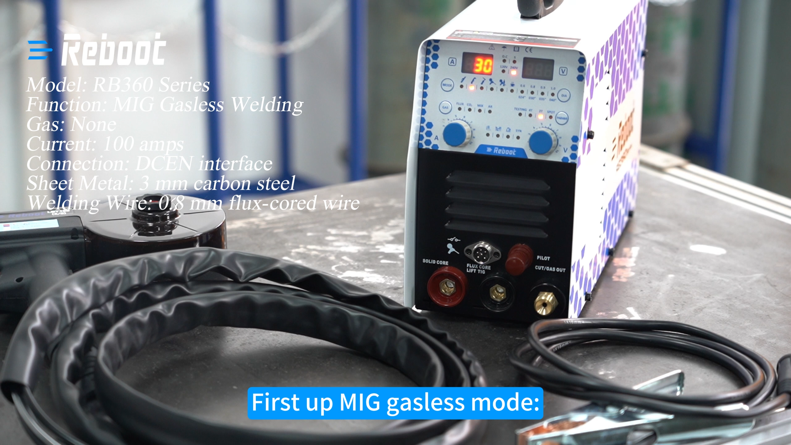 Reboot 130A Plasma Cutter Welder Combo 120V/240V Dual Voltage Plasma Cutter Machine 1/2 Inch Clean Cut 5/8 Inch Max Cut Gas MIG/Flux Core/Stick/LIFT TIG/Aluminum Welding with Spool Gun