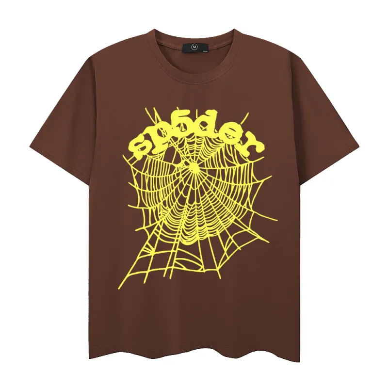 Sp5der Men’s T-Shirt Brown